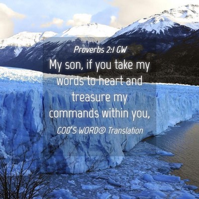 Picture 04 - Proverbs 2:1 GW - My son, if you take my words to heart and - Bible Verse Picture