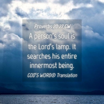 Picture 04 - Proverbs 20:27 GW - A person’s soul is the Lord’s lamp. It - Bible Verse Picture