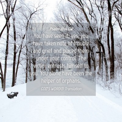 Picture 04 - Psalm 10:14 GW - You have seen it; yes, you have taken note of - Bible Verse Picture