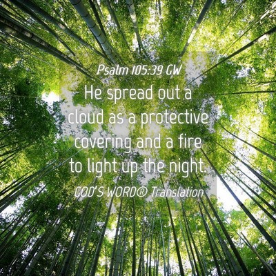 Picture 04 - Psalm 105:39 GW - He spread out a cloud as a protective covering - Bible Verse Picture