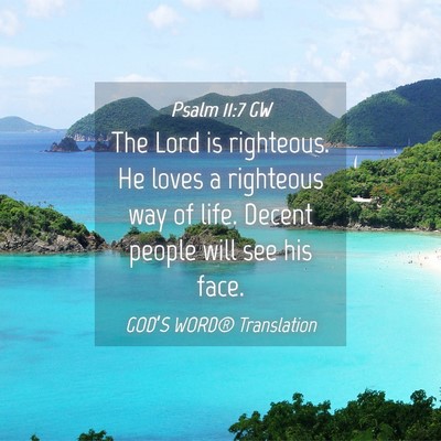 Picture 04 - Psalm 11:7 GW - The Lord is righteous. He loves a righteous way - Bible Verse Picture