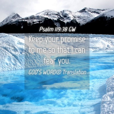 Picture 04 - Psalm 119:38 GW - Keep your promise to me so that I can fear - Bible Verse Picture