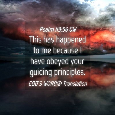 Picture 04 - Psalm 119:56 GW - This has happened to me because I have obeyed - Bible Verse Picture