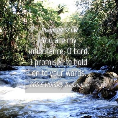 Picture 04 - Psalm 119:57 GW - You are my inheritance, O Lord. I promised to - Bible Verse Picture