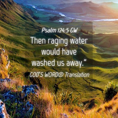 Picture 04 - Psalm 124:5 GW - Then raging water would have washed us - Bible Verse Picture
