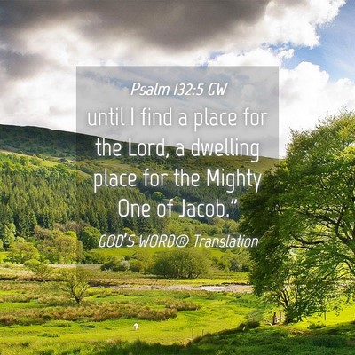 Picture 04 - Psalm 132:5 GW - until I find a place for the Lord, a dwelling - Bible Verse Picture