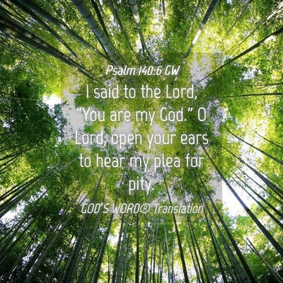 Picture 04 - Psalm 140:6 GW - I said to the Lord, “You are my God.” O Lord, - Bible Verse Picture