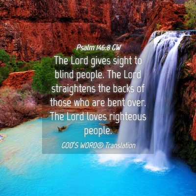 Picture 04 - Psalm 146:8 GW - The Lord gives sight to blind people. The Lord - Bible Verse Picture