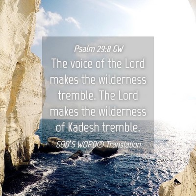 Picture 04 - Psalm 29:8 GW - The voice of the Lord makes the wilderness - Bible Verse Picture