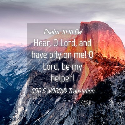 Picture 04 - Psalm 30:10 GW - Hear, O Lord, and have pity on me! O Lord, be my - Bible Verse Picture