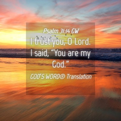 Picture 04 - Psalm 31:14 GW - I trust you, O Lord. I said, “You are my - Bible Verse Picture