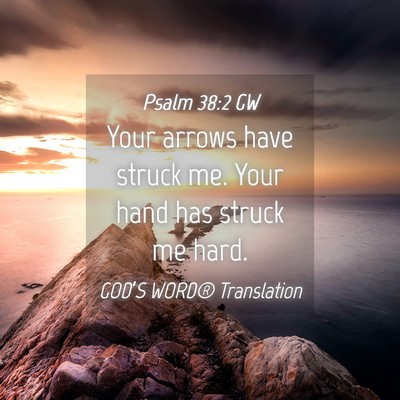 Picture 04 - Psalm 38:2 GW - Your arrows have struck me. Your hand has struck - Bible Verse Picture