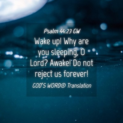 Picture 04 - Psalm 44:23 GW - Wake up! Why are you sleeping, O Lord? Awake! Do - Bible Verse Picture