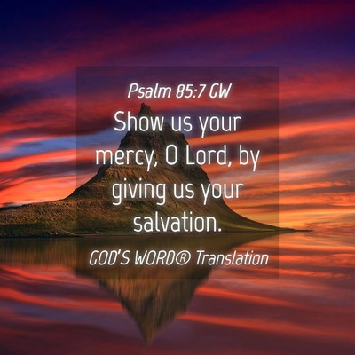 Picture 04 - Psalm 85:7 GW - Show us your mercy, O Lord, by giving us your - Bible Verse Picture