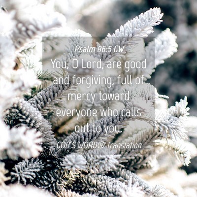 Picture 04 - Psalm 86:5 GW - You, O Lord, are good and forgiving, full of - Bible Verse Picture