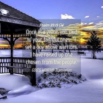 Picture 04 - Psalm 89:19 GW - Once in a vision you said to your faithful ones: - Bible Verse Picture