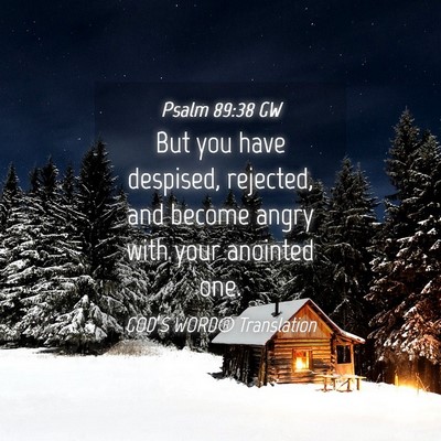 Picture 04 - Psalm 89:38 GW - But you have despised, rejected, and become angry - Bible Verse Picture