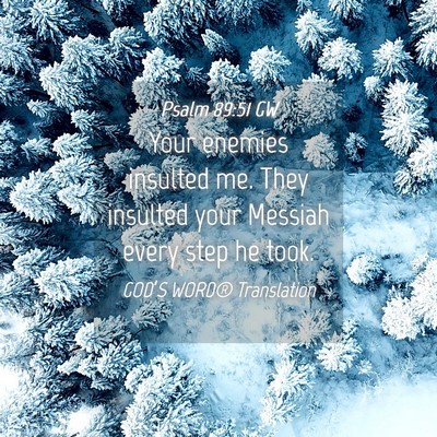 Picture 04 - Psalm 89:51 GW - Your enemies insulted me. They insulted your - Bible Verse Picture