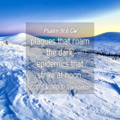 Picture 04 - Psalm 91:6 GW - plagues that roam the dark, epidemics that strike - Bible Verse Picture