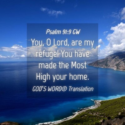 Picture 04 - Psalm 91:9 GW - You, O Lord, are my refuge! You have made the - Bible Verse Picture