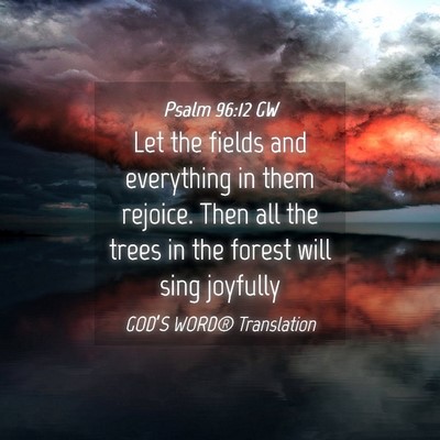 Picture 04 - Psalm 96:12 GW - Let the fields and everything in them rejoice. - Bible Verse Picture