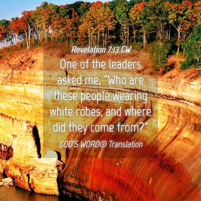 Picture 04 - Revelation 7:13 GW - One of the leaders asked me, “Who are these - Bible Verse Picture