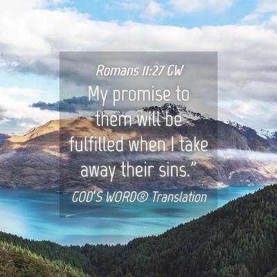 Picture 04 - Romans 11:27 GW - My promise to them will be fulfilled when I take - Bible Verse Picture