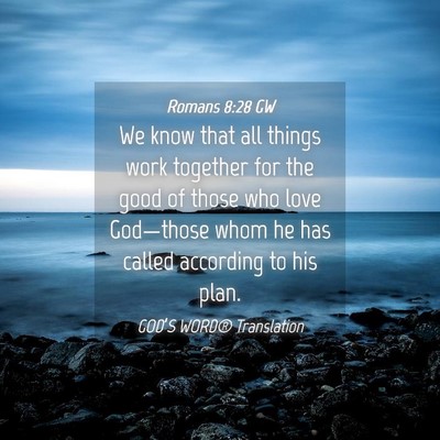 Picture 04 - Romans 8:28 GW - We know that all things work together for the - Bible Verse Picture