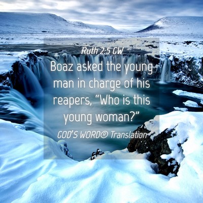 Picture 04 - Ruth 2:5 GW - Boaz asked the young man in charge of his - Bible Verse Picture