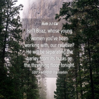 Picture 04 - Ruth 3:2 GW - Isn’t Boaz, whose young women you’ve been - Bible Verse Picture