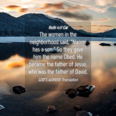 Picture 04 - Ruth 4:17 GW - The women in the neighborhood said, “Naomi has - Bible Verse Picture