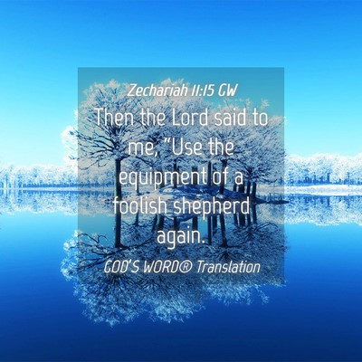 Picture 04 - Zechariah 11:15 GW - Then the Lord said to me, “Use the equipment of - Bible Verse Picture