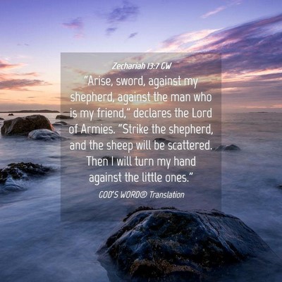 Picture 04 - Zechariah 13:7 GW - “Arise, sword, against my shepherd, against the - Bible Verse Picture