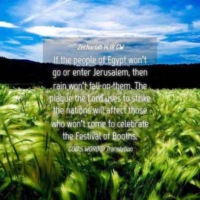 Picture 04 - Zechariah 14:18 GW - If the people of Egypt won’t go or enter - Bible Verse Picture