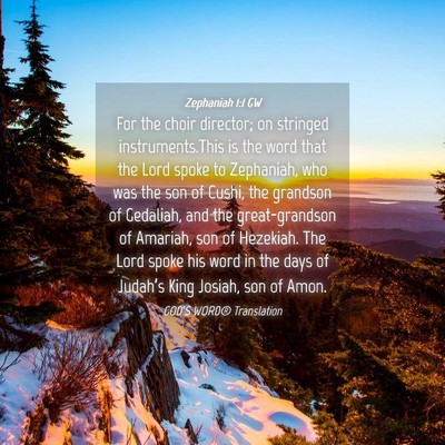 Picture 04 - Zephaniah 1:1 GW - For the choir director; on stringed - Bible Verse Picture