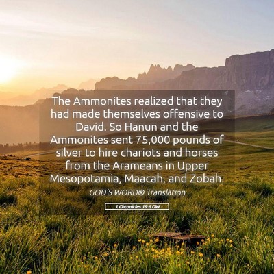 Picture 05 - 1 Chronicles 19:6 GW - The Ammonites realized that they had made - Bible Verse Picture