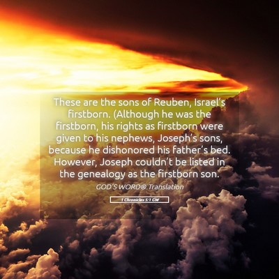 Picture 05 - 1 Chronicles 5:1 GW - These are the sons of Reuben, Israel’s - Bible Verse Picture