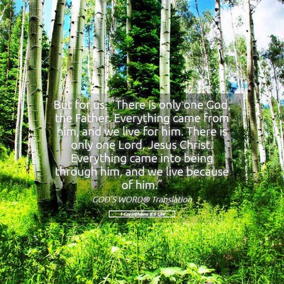 Picture 05 - 1 Corinthians 8:6 GW - But for us, “There is only one God, the Father. - Bible Verse Picture