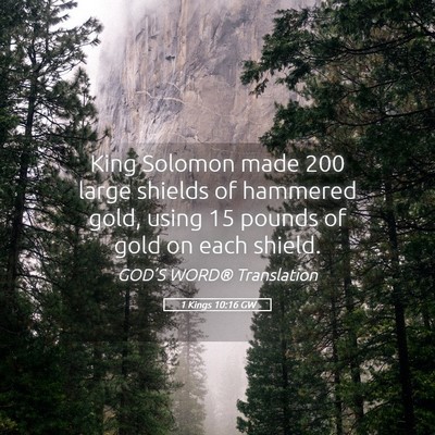 Picture 05 - 1 Kings 10:16 GW - King Solomon made 200 large shields of hammered - Bible Verse Picture
