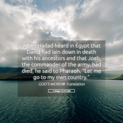 Picture 05 - 1 Kings 11:21 GW - When Hadad heard in Egypt that David had lain - Bible Verse Picture