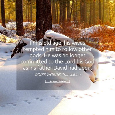 Picture 05 - 1 Kings 11:4 GW - In his old age, his wives tempted him to follow - Bible Verse Picture