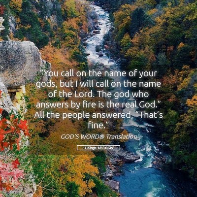 Picture 05 - 1 Kings 18:24 GW - “You call on the name of your gods, but I will - Bible Verse Picture