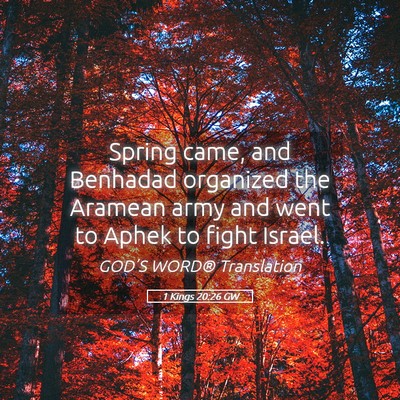 Picture 05 - 1 Kings 20:26 GW - Spring came, and Benhadad organized the Aramean - Bible Verse Picture