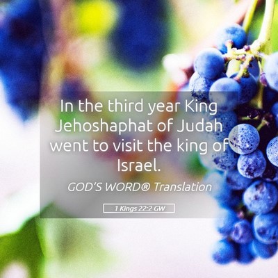 Picture 05 - 1 Kings 22:2 GW - In the third year King Jehoshaphat of Judah went - Bible Verse Picture