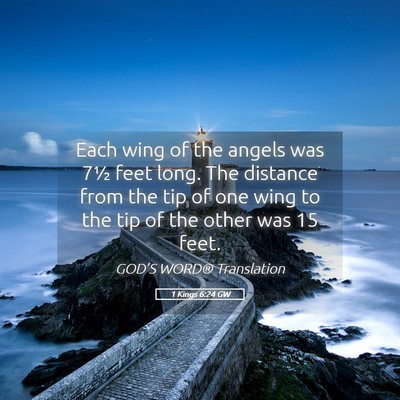 Picture 05 - 1 Kings 6:24 GW - Each wing of the angels was 7½ feet long. The - Bible Verse Picture