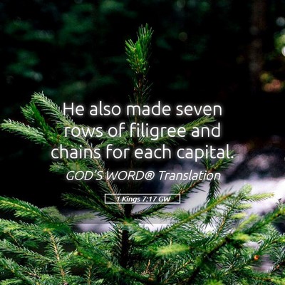 Picture 05 - 1 Kings 7:17 GW - He also made seven rows of filigree and chains - Bible Verse Picture