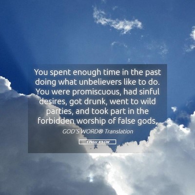 Picture 05 - 1 Peter 4:3 GW - You spent enough time in the past doing what - Bible Verse Picture