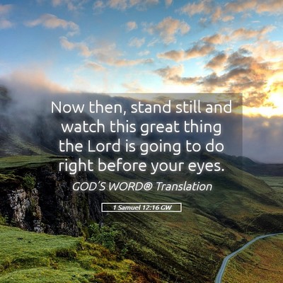 Picture 05 - 1 Samuel 12:16 GW - Now then, stand still and watch this great thing - Bible Verse Picture