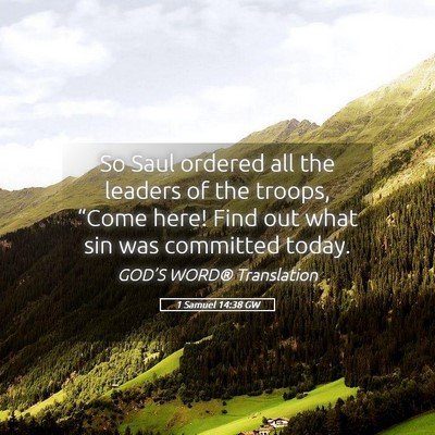 Picture 05 - 1 Samuel 14:38 GW - So Saul ordered all the leaders of the troops, - Bible Verse Picture