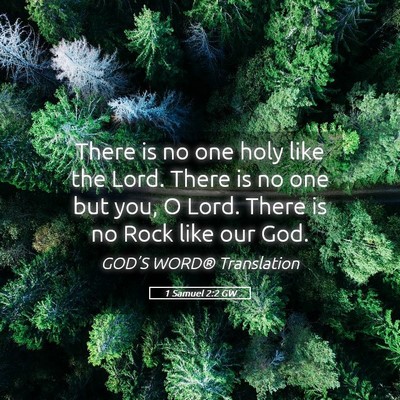 Picture 05 - 1 Samuel 2:2 GW - There is no one holy like the Lord. There is no - Bible Verse Picture